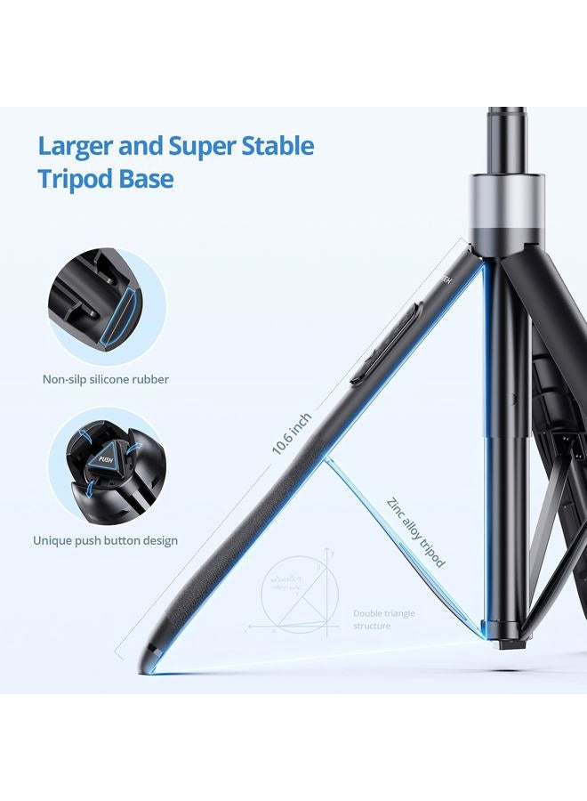 ATUMTEK 60" Selfie Stick Tripod, All in One Extendable Phone Tripod Stand with Bluetooth Remote 360° Rotation for iPhone and Android Phone Selfies, Video Recording, Vlogging, Live Streaming, Black - Image 5